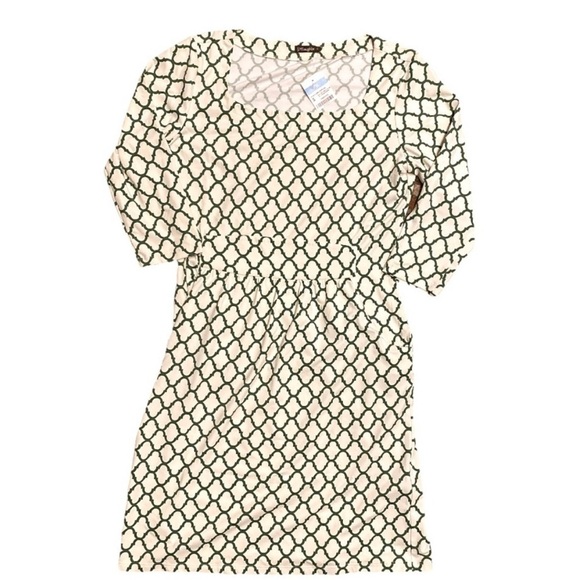 J. McLaughlin Emma Dress NWT Green Cream Palm Spring Print Size Small - Picture 7 of 7